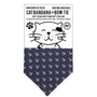 Cat Bandana in Navy Anchor Print