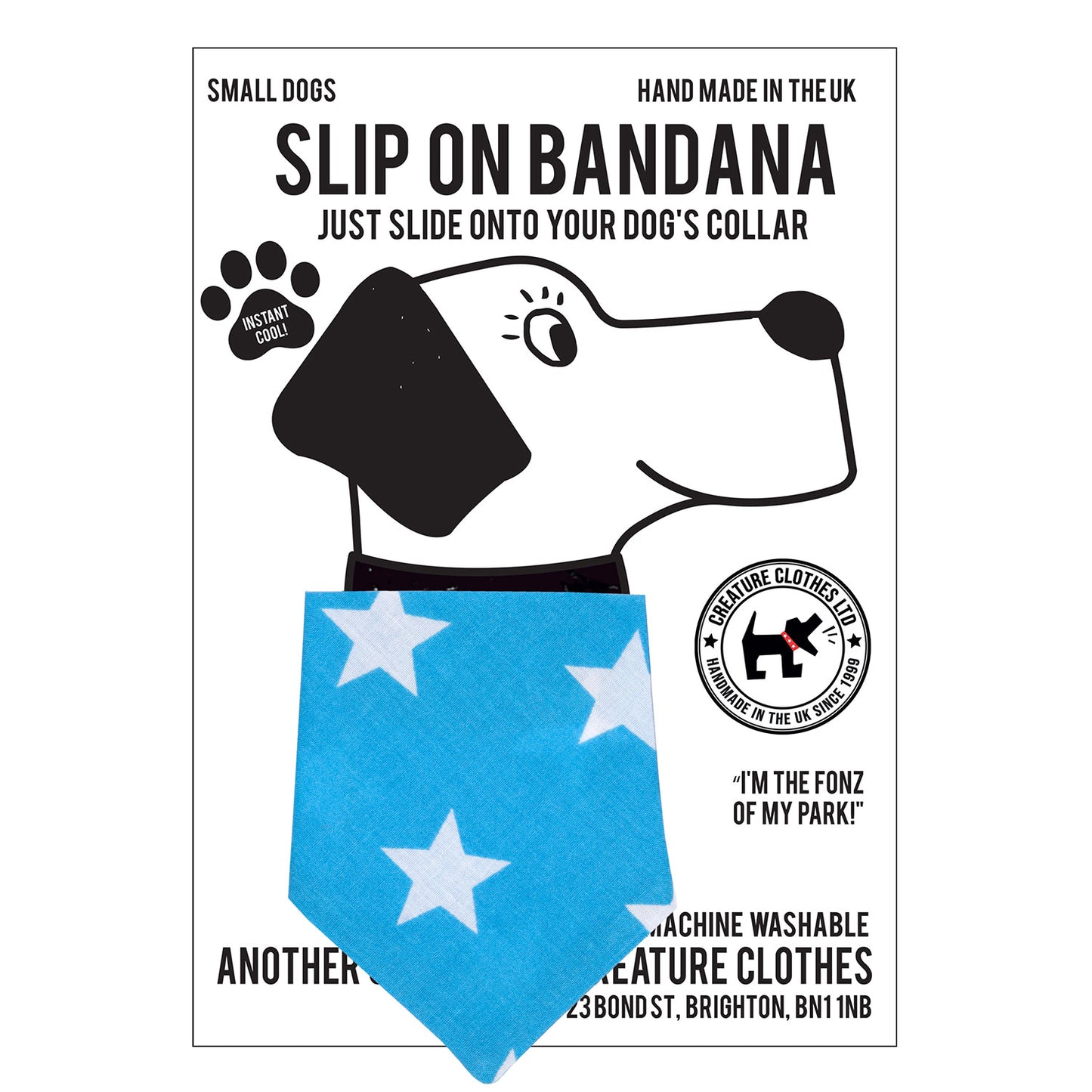 Slip on Dog Bandana in Big Blue Star