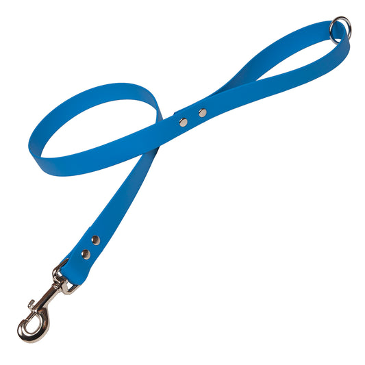 Biothane dog lead in waterproof vegan blue leather, Creature Clothes