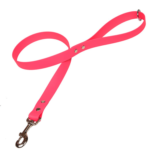 Biothane dog lead in waterproof vegan pink leather, Creature Clothes