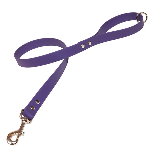 Biothane dog lead in waterproof vegan purple leather, Creature Clothes