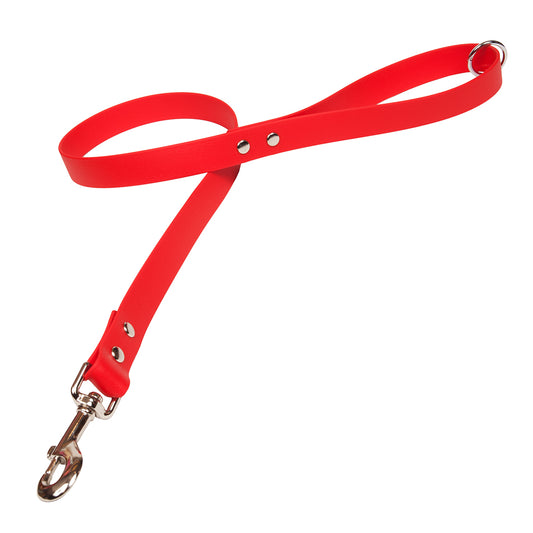 Biothane dog lead in waterproof vegan red leather, Creature Clothes