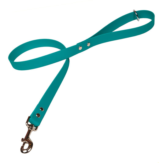 Biothane dog lead in waterproof vegan teal leather, Creature Clothes