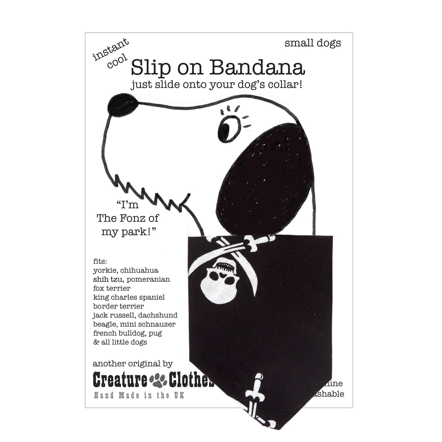 Slip on Dog Bandana in Pirate