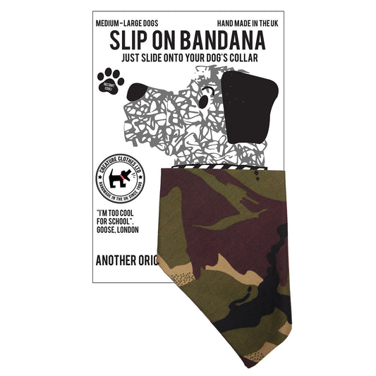 Slip on Dog Bandana in Camo