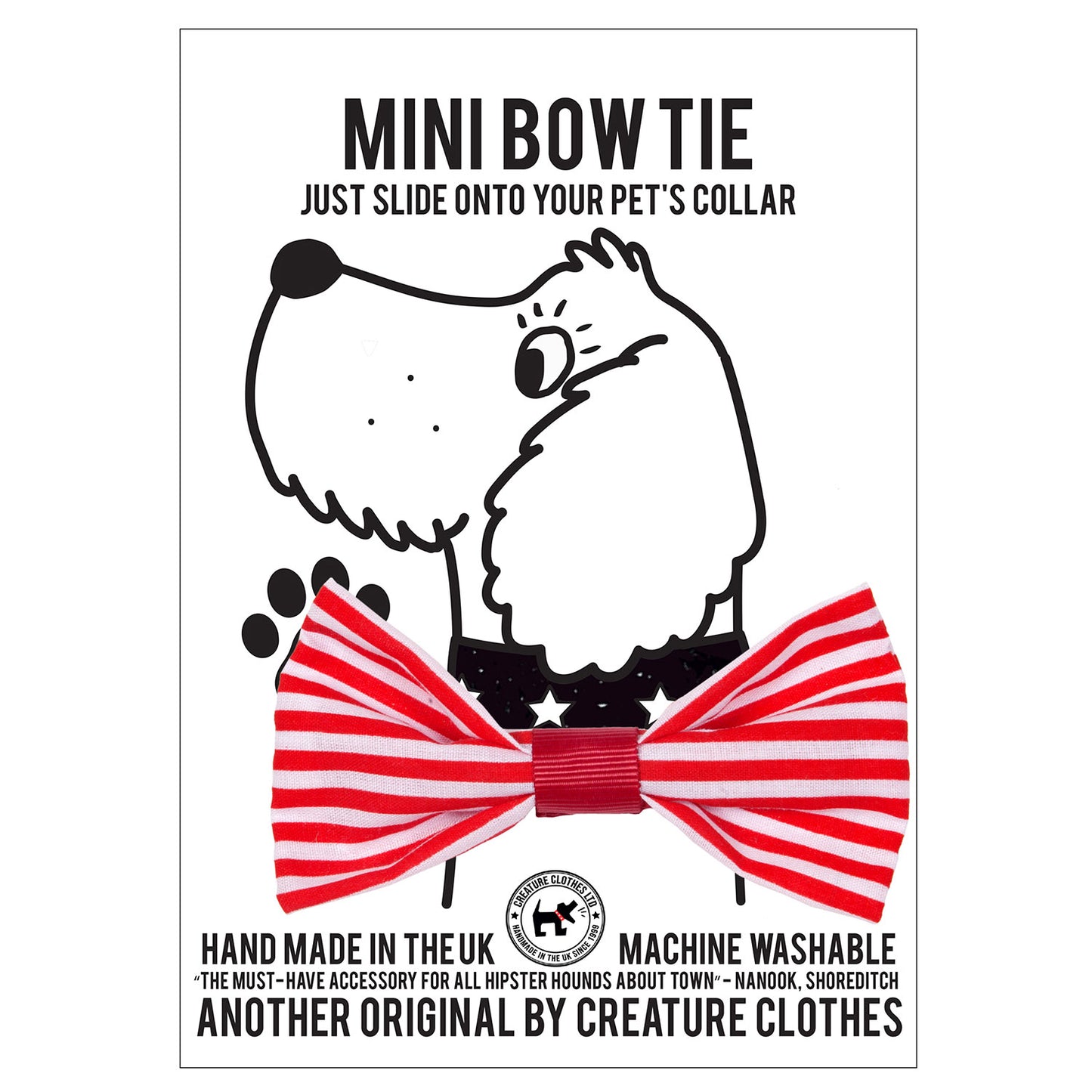 Dog Bow Tie in Candy Stripe