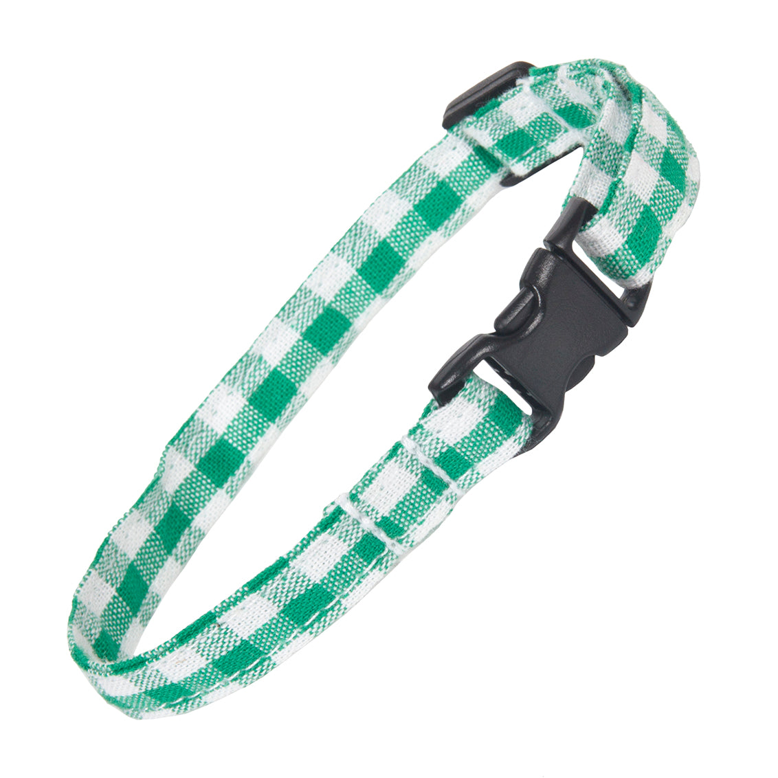 Cat Collar in Green Gingham