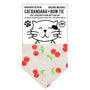 Cat Bandana in Cherry Print