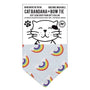 Cat Bandana in Rainbow Sky Print