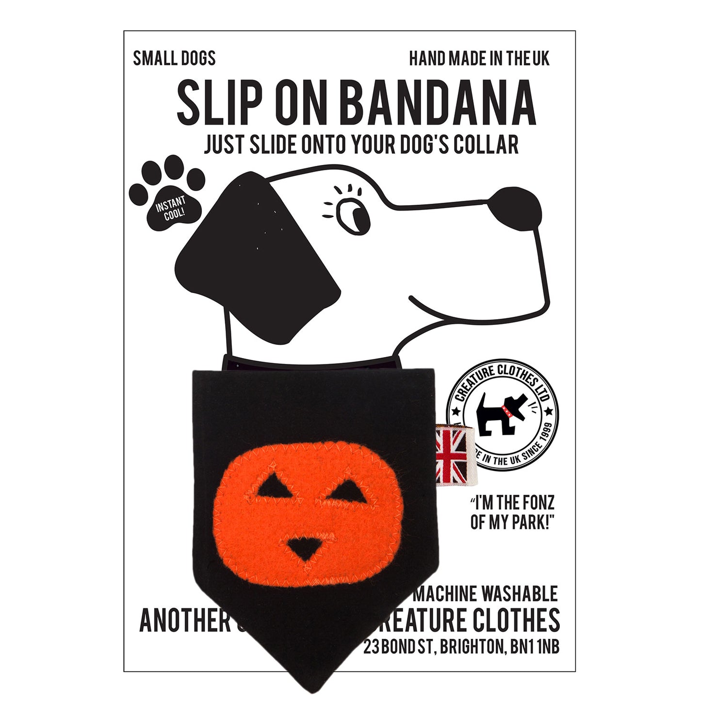 Slip on Dog Bandana - Halloween Pumpkin