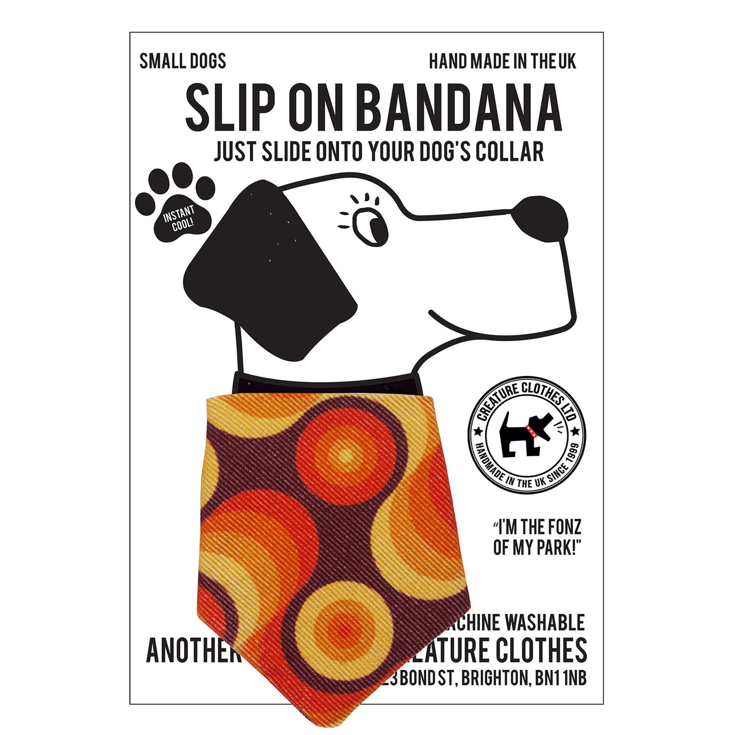 Slip on Dog Bandana in Retro Cord