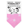 Cat Bandana in Pink Star Print