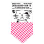 Cat Bandana in Pink Gingham