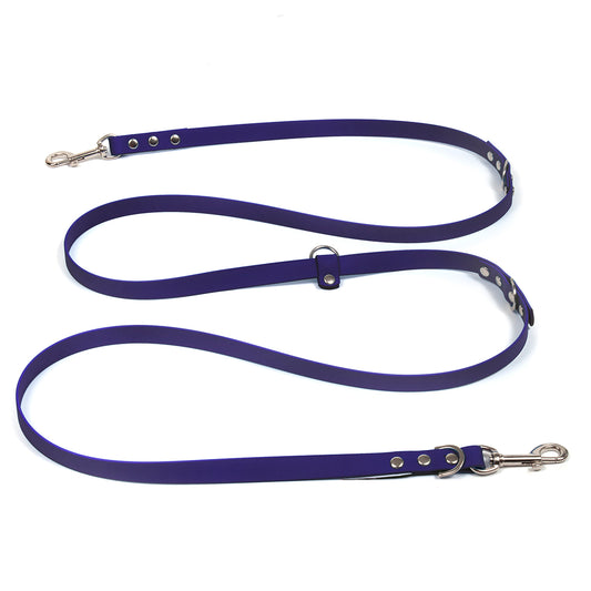 Purple Biothane hands-free dog lead in waterproof vegan leather, Creature Clothes