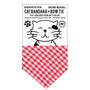 Cat Bandana in Red Gingham