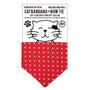 Cat Bandana in Red Polka Dot