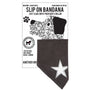 Slip on Dog Bandana - Silver Star on Grey