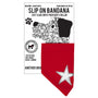 Slip on Dog Bandana - Silver Star on Red