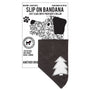 Slip on Dog Bandana - Silver Tree on Grey