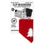 Slip on Dog Bandana - Silver Tree on Red