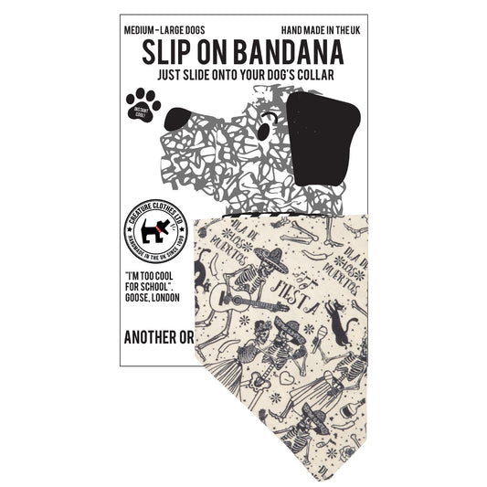 Slip on Dog Bandana in Day of the Dead