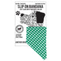 Slip on Dog Bandana in Gingham Green