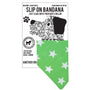 Slip on Dog Bandana in Big Green Star