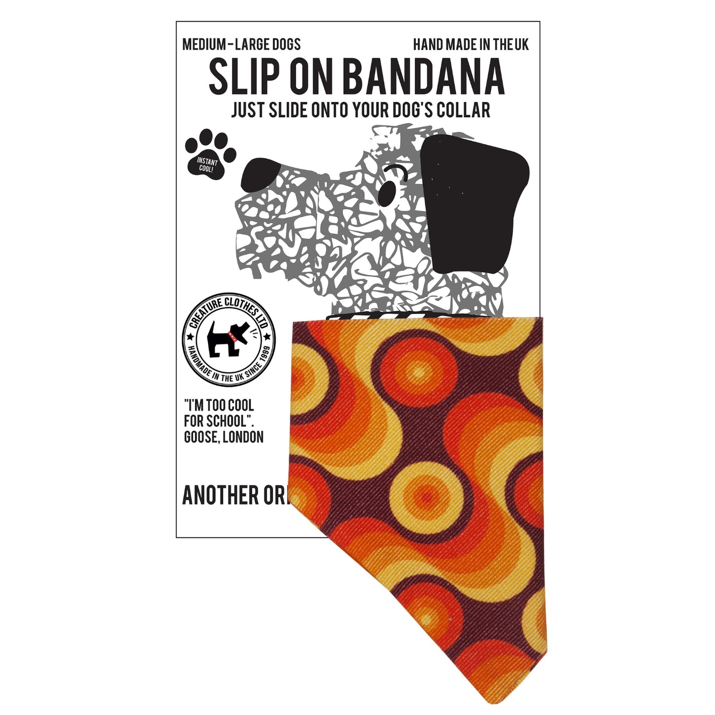 Slip on Dog Bandana in Retro Cord