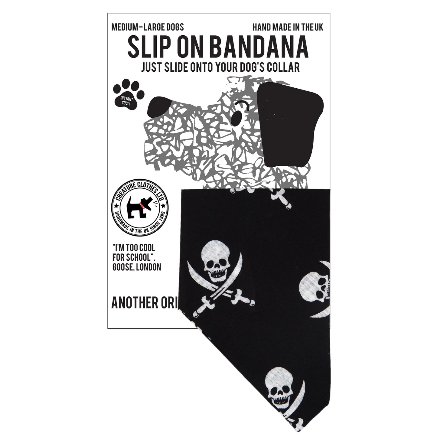 Slip on Dog Bandana in Pirate