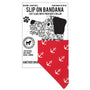 Slip on Dog Bandana in Anchor - Red