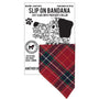 Slip on Dog Bandana in Red Tartan