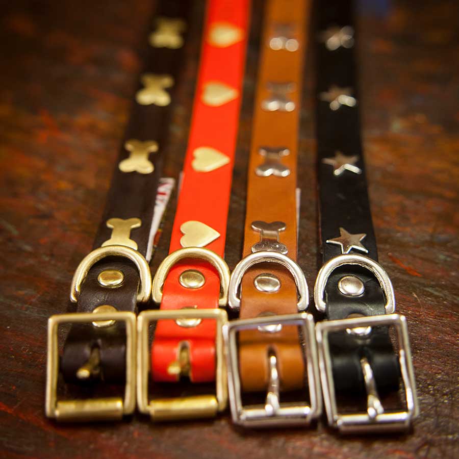 Studded leather Dog Collars, Creature Clothes