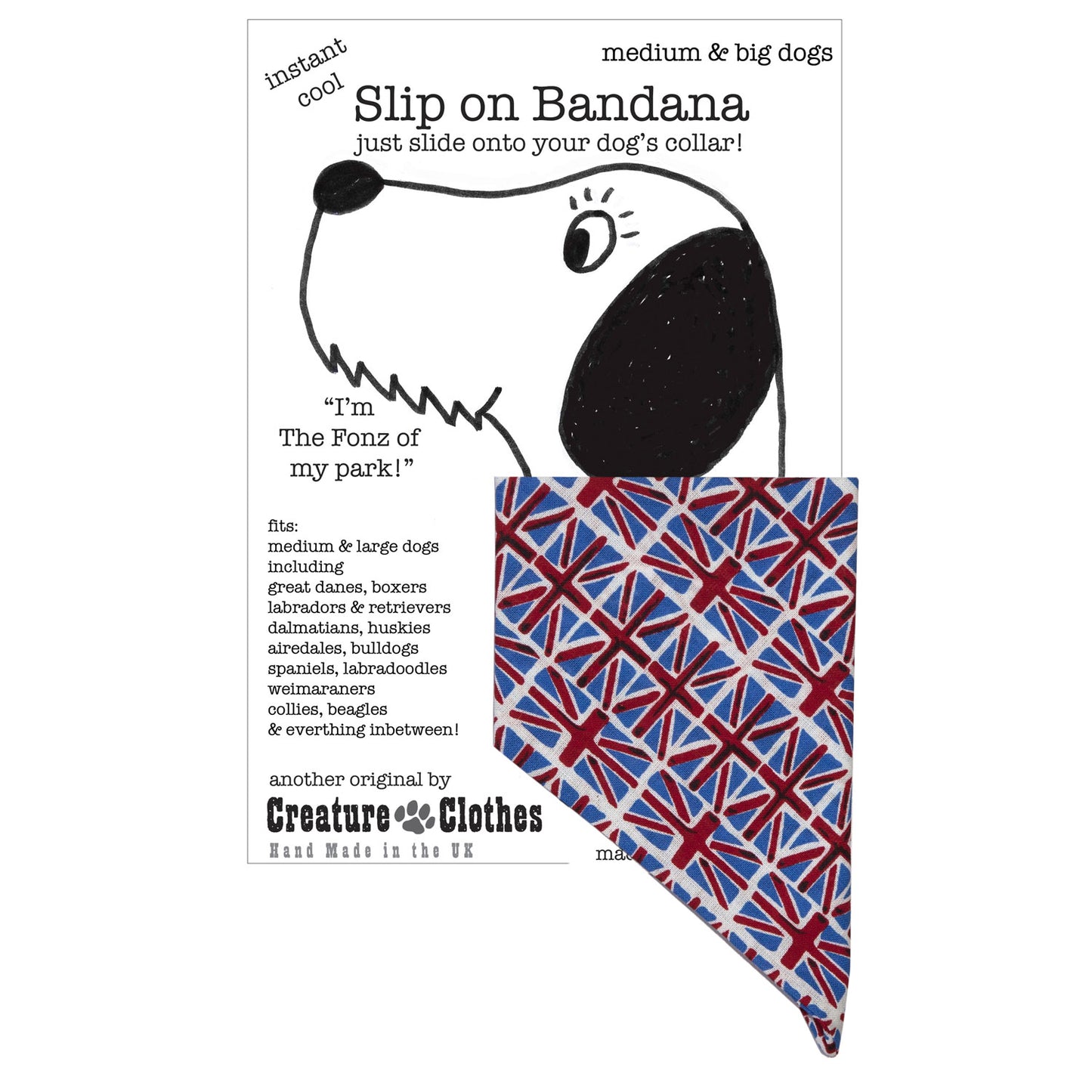 Slip on Dog Bandana in Union Flag