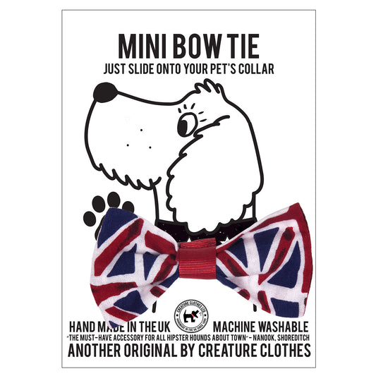 Dog Bow Tie in Union Jack Flag