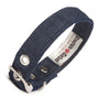 Vegan Fabric Dog Collar in Denim