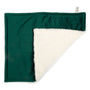 Padded Travel Blanket in Green Velvet and Sherpa