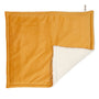 Padded Travel Blanket in Mustard Velvet & Sherpa