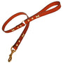 Brass Bone Tan Leather Dog Lead