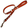 Silver Bone Tan Leather Dog Lead